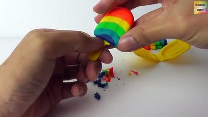 Play Doh Rainbow Ice Cream & Popsicles - How to make with Playdoh