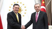Cumhurbaşkanı Erdoğan, Libya Başkanlık Konseyi Başkanı Serraj'ı Kabul Etti
