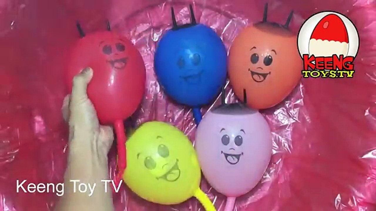 Baby Kids Song - Finger family water balloons - Learn Colours Nursery Compilation - Lagu anak-anak