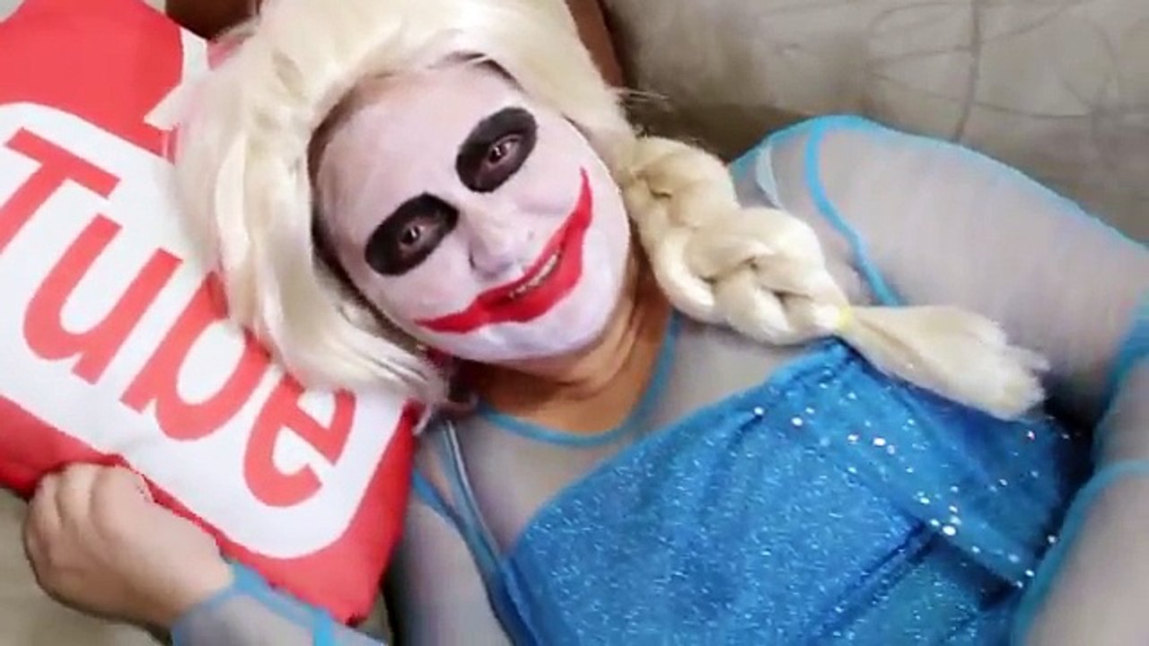 Batman and Frozen Elsa Become Bad Joker and Joker Girl w/ Spiderman, Frozen Elsa Funny Superheroes