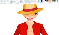 How I Draw using Mouse on Paint  - Monkey D. Luffy - One Piece