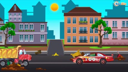 Car Cartoon for children - The Racing Car with Cars & Trucks Adventures. Kids Cartoon 31 Episode