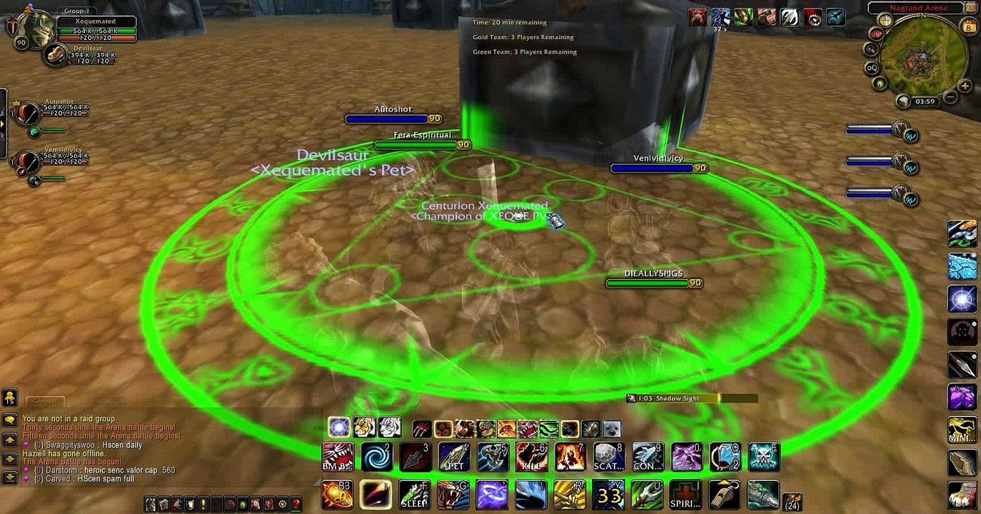 WoW Arena TRIPLE BM X TRIPLE FERAL (pandaria)