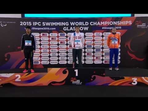 Men's 100m Backstroke S14 | Victory Ceremony | 2015 IPC Swimming World Championships Glasgow