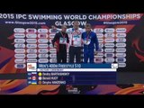 Men's 400m Freestyle S10 | Victory Ceremony | 2015 IPC Swimming World Championships Glasgow