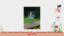 Dairy Cow Hand Painted 20 oz Stemmed Wine Glasses Set of 2 e911bf76