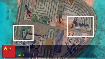 China militariza sete ilhas no disputado Mar da China Meridional.