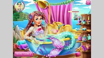 NEW Игры для детей—Ариэль купание в океане—мультик для девочек и мальчиков