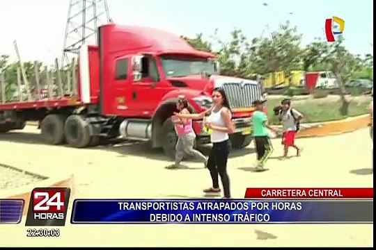 Carretera Central intransitable por gran congestión vehicular