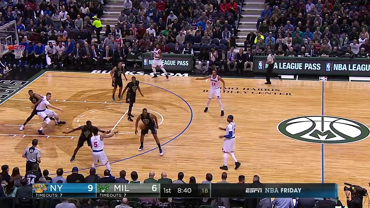 Kristaps Porzingis Dream Shake | Knicks vs Bucks | January 6, 2017 | 2016 17 NBA Season