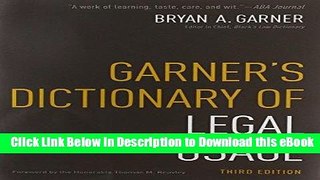 [Read Book] Garner s Dictionary of Legal Usage Mobi