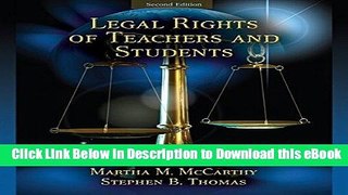 EPUB Download Legal Rights of Teachers and Students (2nd Edition) Mobi