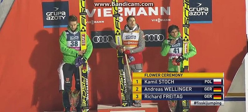 09.02.2017. Tu Szczecin. Kamil Stoch i hymn narodowy. Nawet na Olimpiadzie w Soczi tak pięknie nie było...