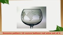 Susquehanna Glass Sonoma Grape Pattern Cut Glass Balloon Wine Glasses Set of 4 16 ounces f92569b1