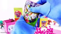 Paw Patrol DIY Cubeez Surprise Eggs Learn Colors Play-Doh Dippin Dots Candy Jelly Beans Skittles !