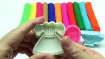 Play Doh Modelling with Сlock Dress Heart Сup Molds Fun Creative for Kids SupeR Toys Collection