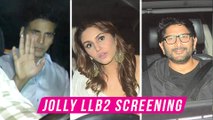 Arshad Warsi, Akshay Kumar, Huma Qureshi At Jolly LLB 2 Screening