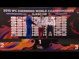 Men's 100m Freestyle S13 | Victory Ceremony | 2015 IPC Swimming World Championships Glasgow