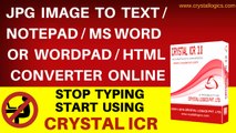 JPG Image to text/notepad/ms word or wordpad/html converter online
