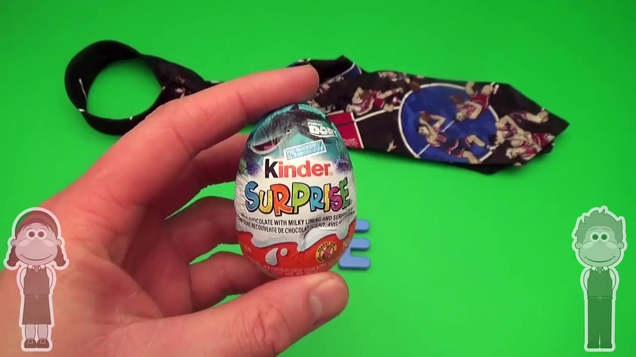 Finding Dory Kinder Surprise Egg Word Jumble! Spelling Clothing and Accessories! Lesson 25