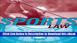 [Read Book] Sports Law Mobi
