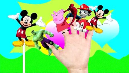 Mickey Mouse Paw Patrol and Spiderman Finger Family song for kids collection Nursery Rhymes lyrics