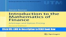 [DOWNLOAD] Introduction to the Mathematics of Finance: Arbitrage and Option Pricing (Undergraduate