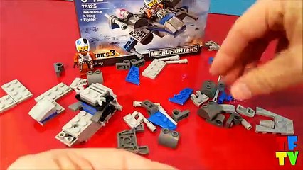 LEGO Star Wars The Force Awakens Resistance X-Wing Fighter Building Set Unboxing SPEED Build 75125