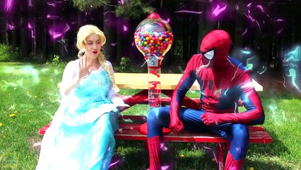 Frozen Elsa Bride vs Anna Bride! w/ Spiderman & Pink Spidergirl, Anna, Krisotff, Joker & C
