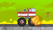 Colors for Children to Learn with Monster Fire Truck - Colours for Kids to Learn - Learning Videos
