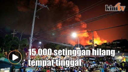 10 jam kebakaran meranapkan 1,200 rumah setinggan Manila