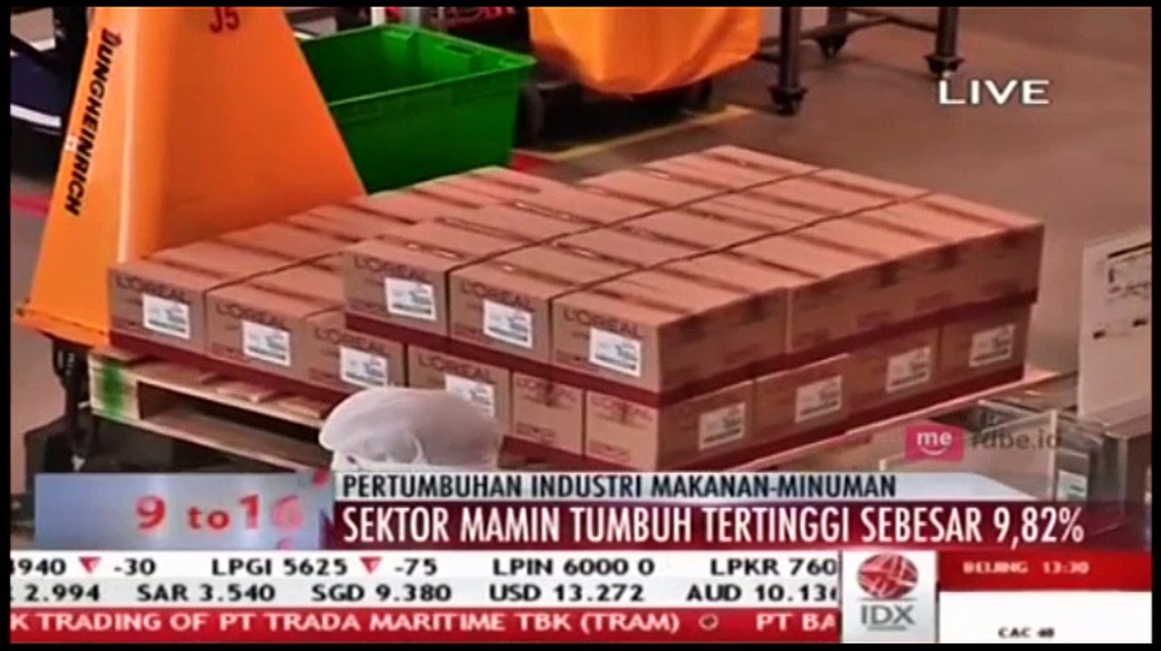 Industri Makanan dan Minuman Tumbuh Tertinggi Sebesar 9,82 Persen
