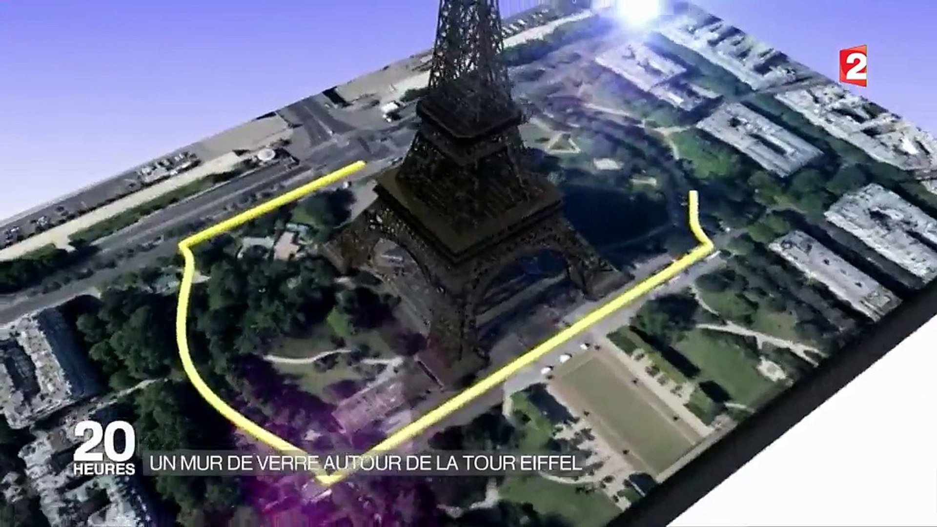 Tour Eiffel : un mur de verre autour de la Dame de fer - Vidéo Dailymotion