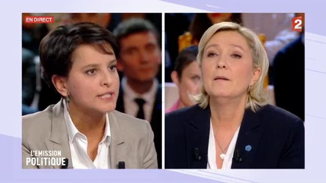 Vive tension entre Najat Vallaud-Belkacem et Marine Le Pen: Vous racontez n'importe quoi ! Vous mentez