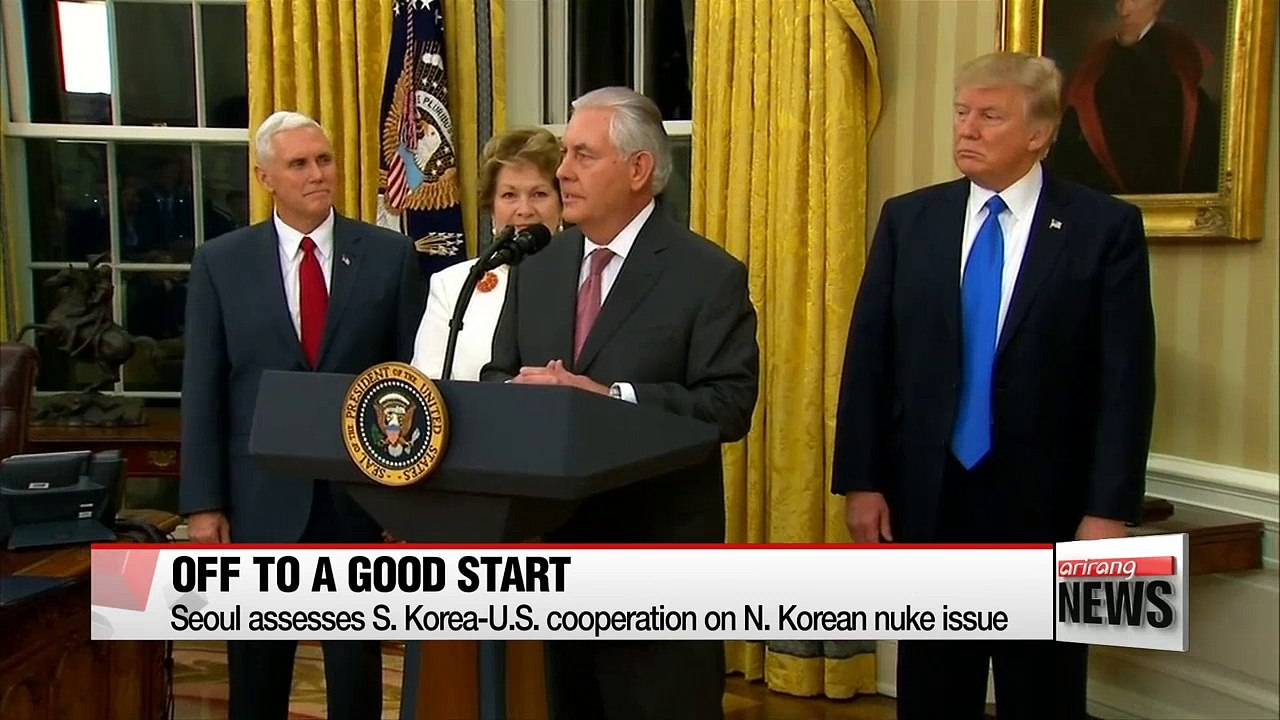 South Korea assesses bilateral cooperation with U.S. against N. Korea's nuclear issue as "off to good start"