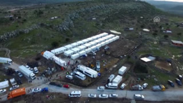 Depremzedeler Için Kurulan Konteyner Kent Havadan Görüntülendi