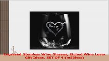 Engraved Stemless Wine Glasses Etched Wine Lover Gift Ideas SET OF 4 m53less 6be26941