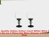 Italian Arthur Court White Wine Glass FleurDeLis 2Piece Set Wine Glasses set of 2 Free c42d6e5b