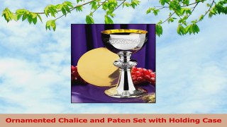 Ornamented Chalice and Paten Set with Holding Case 6f3553f7