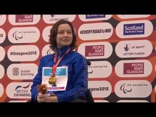 Women's 50m Freestyle S6 | Victory Ceremony | 2015 IPC Swimming World Championships Glasgow