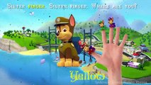 Chase from Paw Patrol Finger Family Nursery Rhymes Song - Learning Colors for Kids with Chase