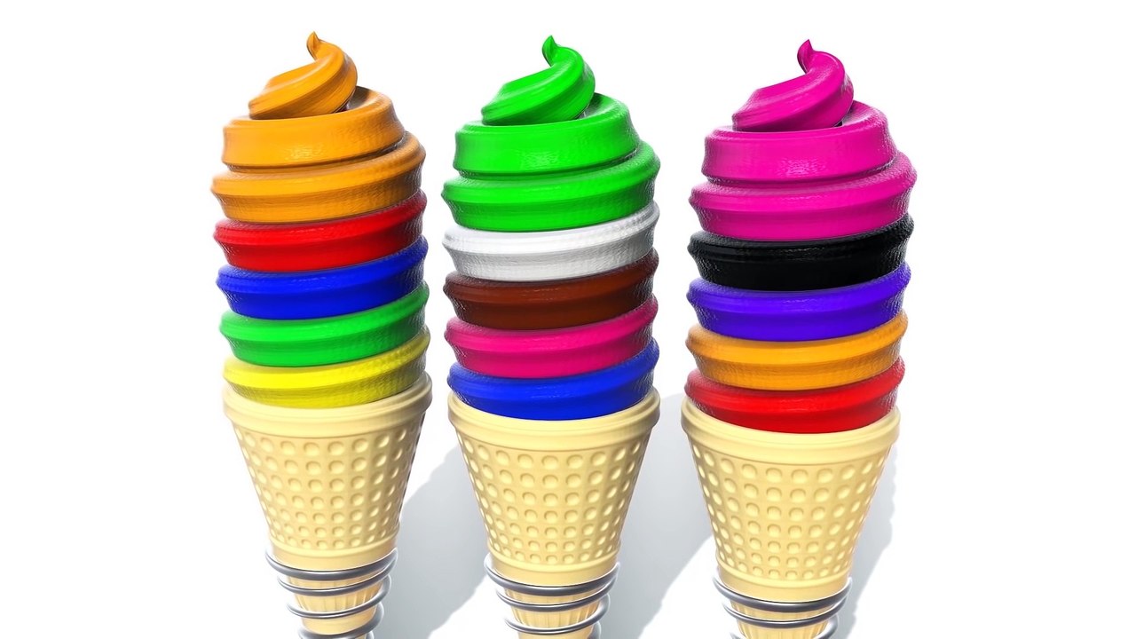 Learn Colors with 3D Soft Ice Cream for Children - Colours for Kids to Learn #6