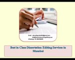 Best in Class Dissertation Editing Services in Mumbai