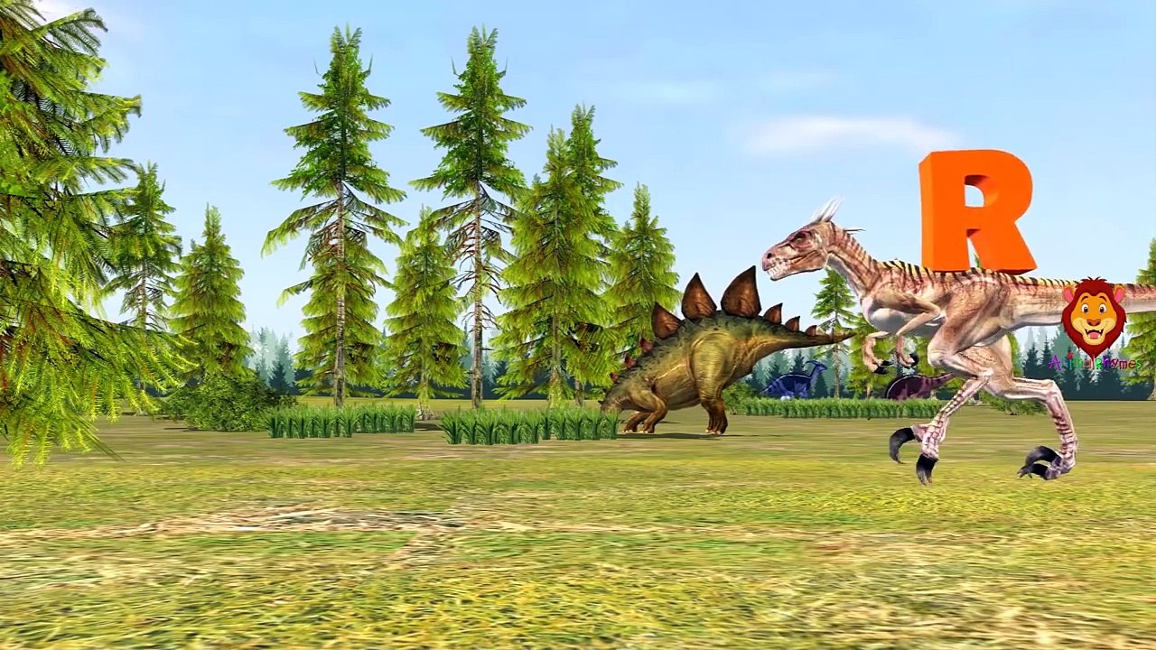 Dinosaurs Cartoons For Children | Learn Colours & Names With Dinosaurs | Animals Finger Fa