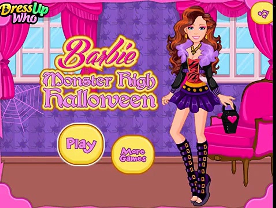 Barbie Monster High Halloween | Best Game for Little Girls - Baby Games To Play