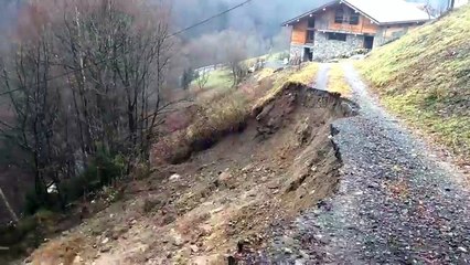 Éboulement : la route de la Ferrière toujours coupée ce matin