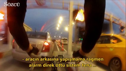 Avrasya tünelinden bisikletle geçen gence para cezası