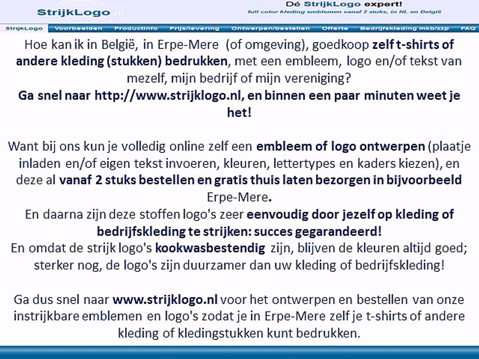 Zelf kleding bedrukken Erpe-Mere