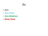 les adjectifs possessifs en allemand