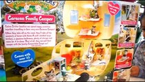 Shirubaniafamirī Sylvanian Families Calico Critters Caravan Camper Car Toy Unboxing